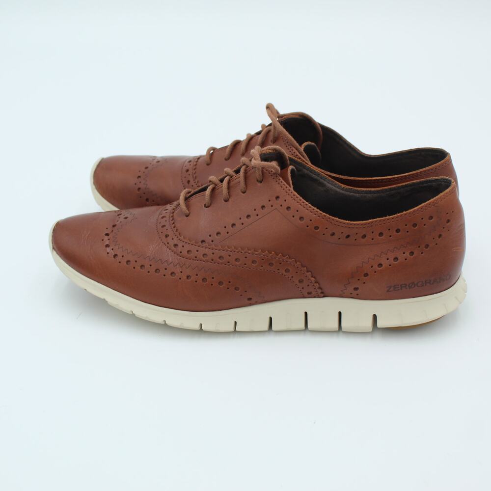 Cole Haan Zerogrand Sneaker Wingtip Oxfords Womens 9 Brown Leather Casual Shoes - Picture 2 of 8